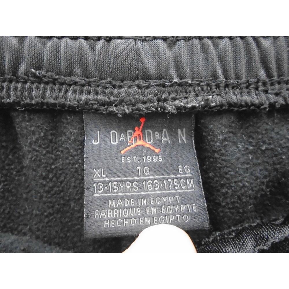 Nike Air Jordan Boys XL Black Jogger Pants Jumpman Tricot Track Pants Black - Picture 3 of 10